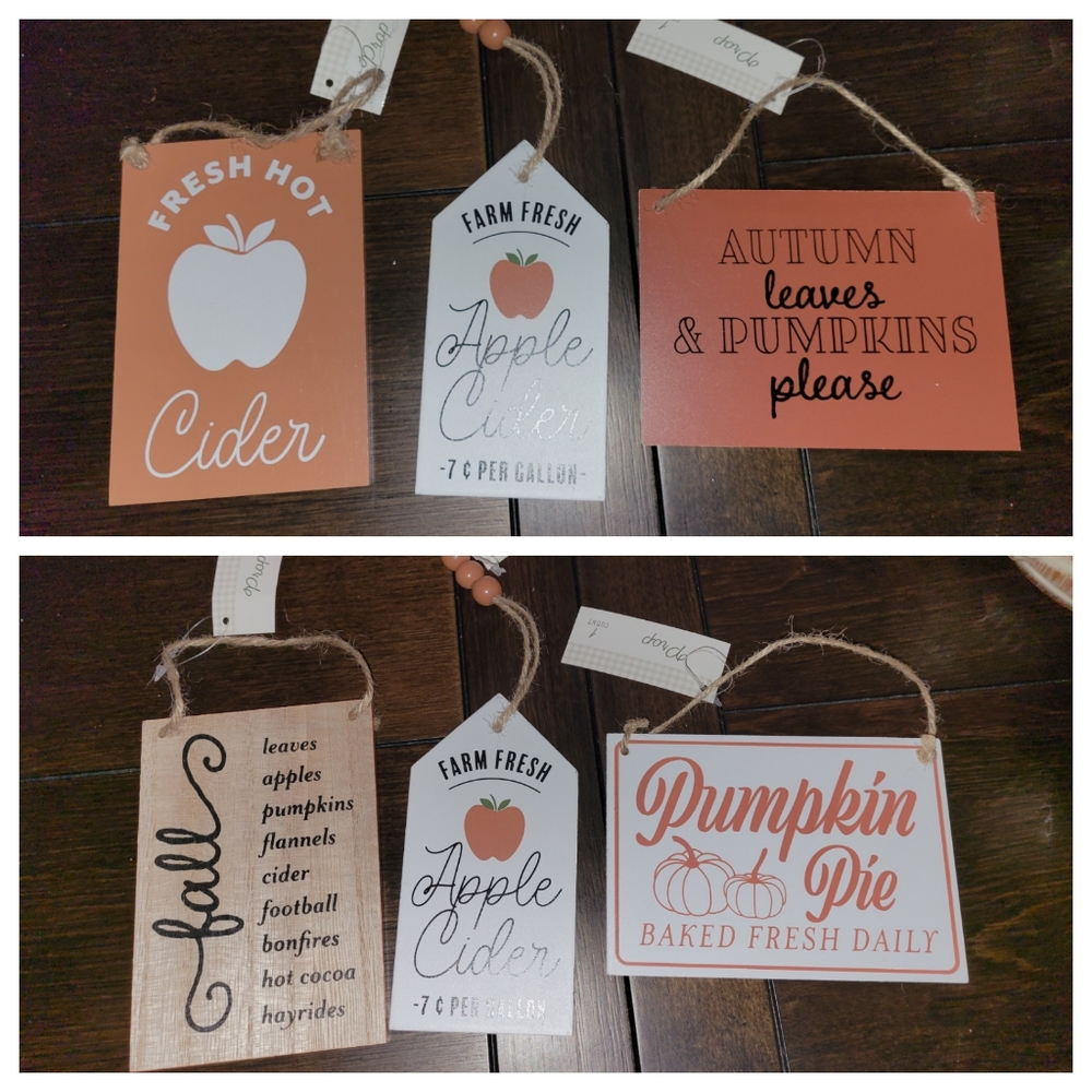 ~ Target set of 3 mini fall signs